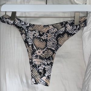 snakeskin thong bikini bottoms